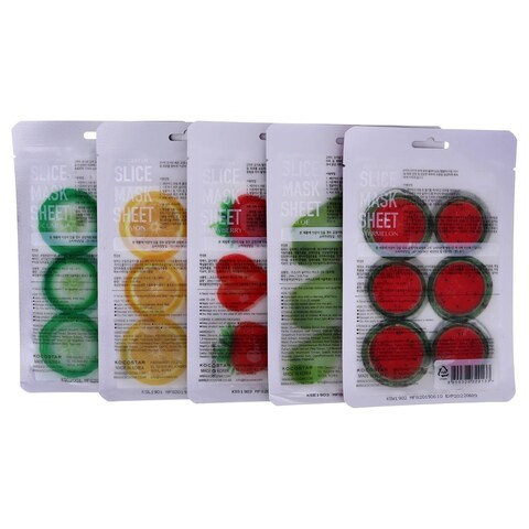 Slice Sheet Mask Kit by Kocostar for Unisex - 5 Count Mask