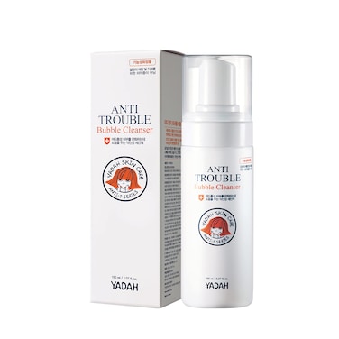 YADAH Anti Trouble Bubble Cleanser 5.07 Ounce, Facial Cleanser with Salicylic Acid for Acne, Vegan Skincare for Sensitive Skin