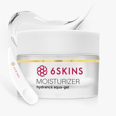6SKINS&reg; Aqua Gel Moisturizer Face with 2% Niacinamide and Ceramides, Daily Facial Korean Moisturizer for Plumping Skin, Strengthen Barrier and Intense Hydration for Glowing Skin, Non-Greasy 50ML