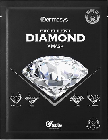 DR.ORACLE Diamond V Mask Sheet, V Line Ear Hook Mask Korean (1pack of 5) Dermatologist Tested, DERMASYS by Dr. Oracle