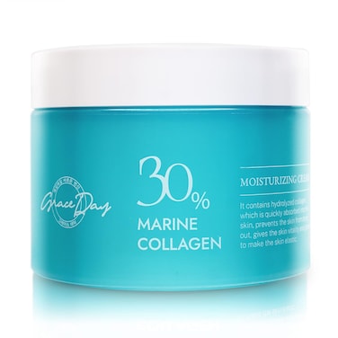 Grace Day Marine Collagen Moisturizing Face Cream, Day and Night Cream with Collagen, Peptides and Hyaluronic Acid, Anti-Wrinkle Cream with Antioxidants And Natural Ingredients, 3.4 oz - Made in Korea
