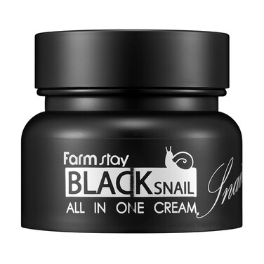 FARMSTAY Black Snail All In One Cream - Snail Mucin Cream for Firm, Hydrated Skin - Tones Skin and Targets Wrinkles - Improves Elasticity - 2.5 oz