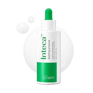 MAKE P:REM INTECA Soothing Ampoule, Intensive Skin-Calming and Moisturizing Serum, 2.9x Faster Calming Effect, EVE VEGAN, Korean Skin Care, 50ml, 1.69 Fl. Oz.