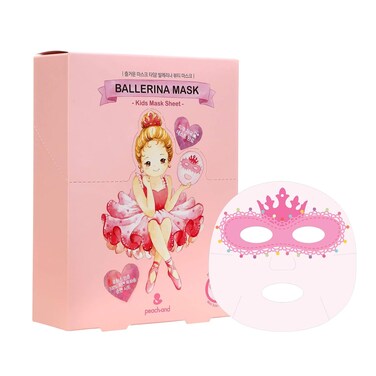 [ peach and ] Ballerina Face Mask Sheet for Kids, Children   Facial Mask made with 100% Cotton (10pcs)