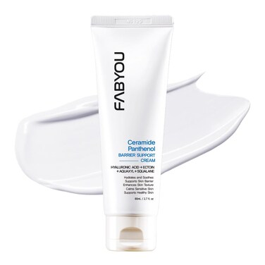 FABYOU Ceramide Panthenol Skin Barrier Support Cream 2.7 Oz &ndash; Moisturizing, Barrier Care with 8 Hyaluronic Acids. Non-Sticky, Deep Hydration for Sensitive, Dry Skin- Korean Skin Care