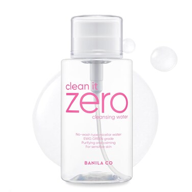 BANILA CO Clean It Zero Pure Cleansing Water   Gentle Cleanser for Sensitive Skin   Micellar Water Makeup Remover No Rinse &amp; Oil Free (310ml / 10.48 fl.oz)