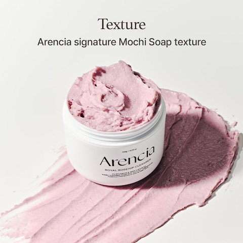 Rosehip Brightening Rice Mochi Face Cleanser &amp; Daily Scrub - Moisturizing, Exfoliating &amp; Deep-Cleansing - All Skin Types with Rice Powder &amp; Rice Water (1.76oz)