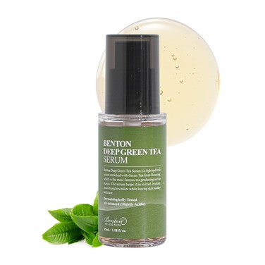 BENTON Deep Green Tea Serum 30ml (1.01 fl.oz.)_new - Nourishing &amp; Hydrating Facial Serum for Oily and Sensitive Skin, Skin Soothing