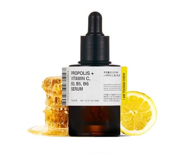 TOUN28 Propolis Vitamin C B3 B5 B6 Serum 1.01 fl.oz / 30ml   Nutrient Face Serum for Dry and Tired Skin   With Propolis Extract and Pure Vitamin C   Allergen-free and Cruelty-free