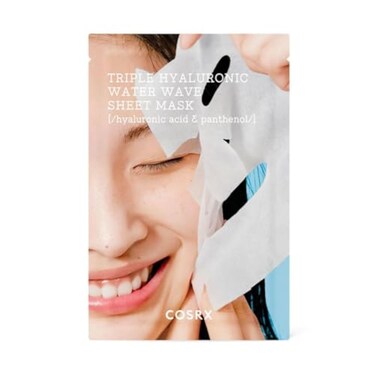 COSRX Triple Hyaluronic Water Wave Sheet Mask 20ml / 0.67 fl.oz   Hyaluronic Acid Face Mask   Korean Skin Care, Cruelty Free, Paraben Free