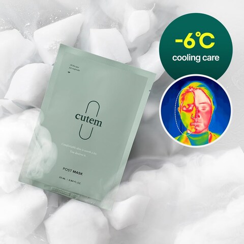 Post Mask (Pack of 10) - Intensive Cooling, Soothing. Korean Skin Care Sheet Mask. 100% Bamboo Cellulose Sheet, Hydrating Essence.