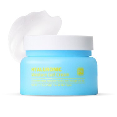 HYALURONIC Moisture Gel Cream, Hydrating Hyaluronic Acid Moisturizer, Refreshing gel cream for dry and oily combination skin, For All Skin Types, 1.7 fl.oz