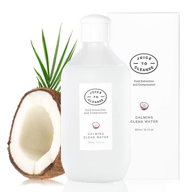 Calming Clean Water 300ml (10.1 fl.oz.) - Natural Micellar No Wash Makeup Cleansing Water, EWG Green Formula Hypoallergenic Cleanser, Removes Sebum &amp; Impurities, Vegan, Paraben Free