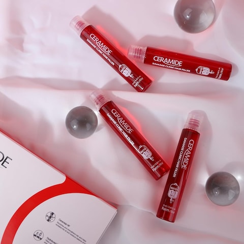 FarmStay Ceramide Damage Clinic Hair Filler - Treatment for Dry, Damaged Hair - Hair Filler Treatment - Hair Strengthening Products - 10 pc
