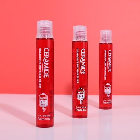FarmStay Ceramide Damage Clinic Hair Filler - Treatment for Dry, Damaged Hair - Hair Filler Treatment - Hair Strengthening Products - 10 pc
