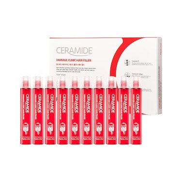 FarmStay Ceramide Damage Clinic Hair Filler - Treatment for Dry, Damaged Hair - Hair Filler Treatment - Hair Strengthening Products - 10 pc