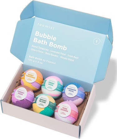Bubble Bath Bomb Gift Set   Mother's Day   Ready-to-Gift for Women, Kids,Fizzy Bubble Organic Bathbombs, Relaxing Natural Vegan Ingredients