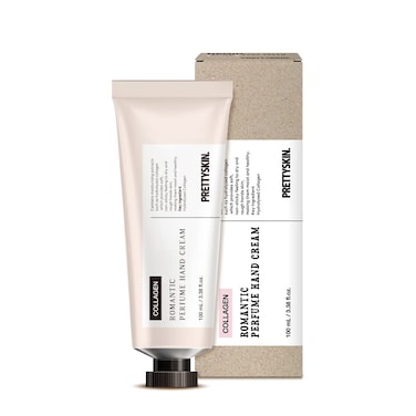 PS.PRETTYSKIN Romantic Perfume Hand Cream for Dry Hands - Non-Sticky, Soft Texture, Moisturizing, fresh finish, Quick absorbing, Subtle Scent hand cream - 100ml /3.38 fl.oz. (Collagen)