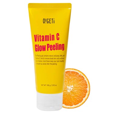 Vitamin C Glow Peeling Daily Deep Facial Exfoliating Gel - Revitalises Cleanses for Smooth Hydrated Clear Skin - 100g