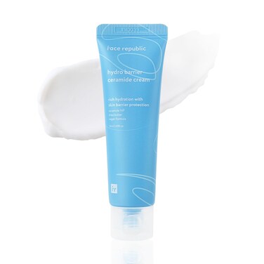 Face Republic Hydro Barrier Ceramide Cream 50ml 1.69 fl oz   Rich Cream for Extra Dry Skin   Deep Moisture, Skin Barrier Protection, Skin Relief   Ceramide, Shea Butter   Vegan Korean Skin Care
