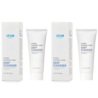ATOMY Evening Care Deep Cleanser - 150ml x 2 pack, Facial Foam, Face Wash