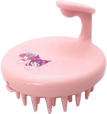 Hair Brush, My Melody and Kuromi Soft Silicone Scalp Massager for Hair Growth, Head Massager, Hair Care and Styling Tool for Men, Women, and Kids, Pink