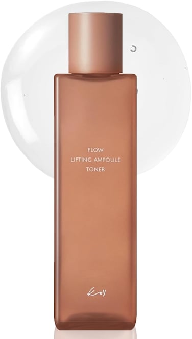 KOY Flow Lifting Ampoule Toner with EGF &amp; French Volufiline, Boosts Skin Energy &amp; Elasticity, Snow Flake Extract for Sagging &amp; Dry Skin, Korean Glass Skin Care