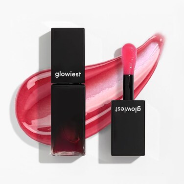 EFFORTLESS Glow Lip Oil 001 RED ROSE: Hydrating, Nourishing, Plumping, Lip Stain, Moisturizing, Firming, Long Lasting   Non-Sticky Lip Gloss, Sheer, Lip Camellia Oil - 0.17oz