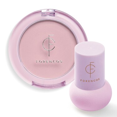 FORENCOS Matte Blush Set (Puff Included), Long Lasting Korean Blush Power, Zero Sebum Shine, Flawless Finish, Easy Blending, Lightweight &amp; No Cakey Residue (PURE FOG)