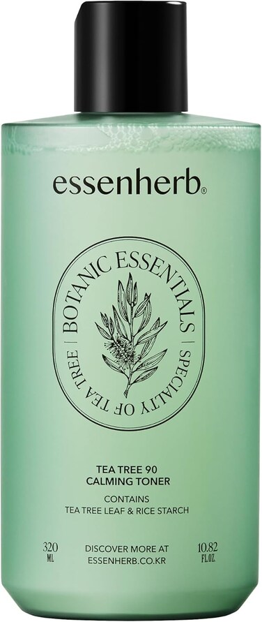 Tea Tree 90 Calming Toner   Vegan   Real Tea Tree   Sebum Control   Mild Formula, Korean Skincare (320ml, 10.82oz)