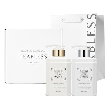 Perfume Body Lotion &amp; Wash, Lily Musk White Tea Gift Set - Hydrating Vegan Moisturizer for Sensitive Dry Skin - Korean Skin Care - Gentle, Soothing, Non-Greasy, Fragrance
