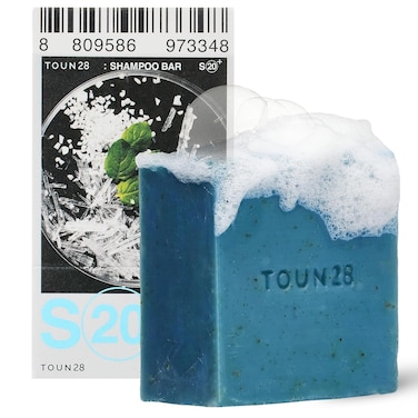 TOUN28 Anti-dandruff Natural Organic Vegan Cooling Shampoo Bar w/Centella Asiatica, Sea Salt &amp; Menthol for Oily Scalp &amp; Damaged Hair, Paraben Sulfate Silicone &amp; Cruelty Free Bar Soap Korean Haircare