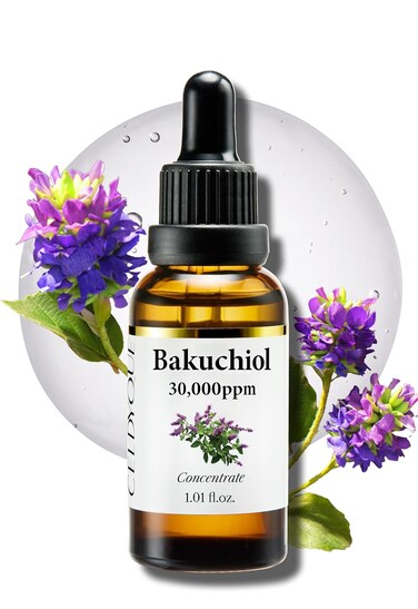 Korean Bakuchiol Concentrate DIY Mix-in Serum 30,000 ppm - High Potency Retinol Alternative   Wrinkle Reduction Skin Firming &amp; Smoothing - Anti-Aging Sensitive Skin Vegan &amp; Cruelty-Free Non-GMO 1 oz