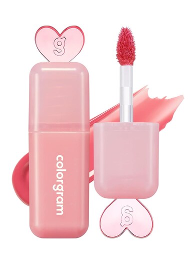 COLORGRAM Juicy Drop Tint 03 Litchi Luster   Juicy Lip Gloss, Glowing Lip Stain with Fruity Colors, Buildable &amp; Blendable, Highly Pigmented