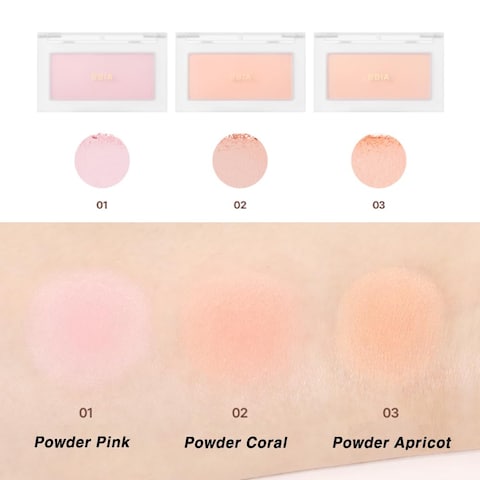 BBIA Ready To Wear Powder Cheek Blush 3 Color &ndash; Buildable &amp; Blendable Soft Blush for Cheeks, Matte &amp; Shimmery Finish, Lightweight, Long-Lasting, Vegan, Korea Face Makeup, 0.19oz (02 POWDER CORAL)
