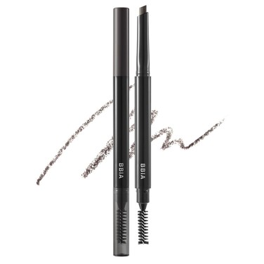 BBIA Last Auto Eyebrow Pencil 5 Colors &ndash; No Sebum Brow Definer Retractable Pencil with Dual-Sided Brush Waterproof Longlasting Shape &amp; Define &amp; Fill Eye Brow Vegan Korean Makeup (01 CHARCOAL R)