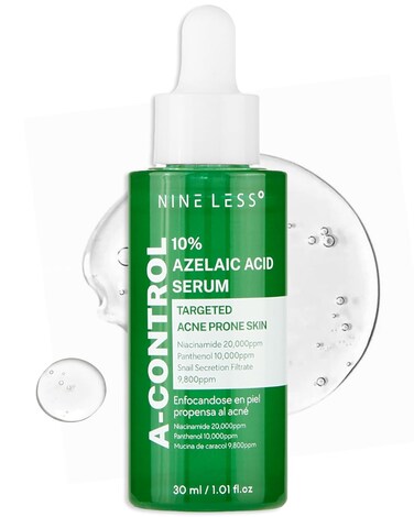 A-Control 10% Azelaic Acid Serum - Korean Acne Serum for Face - Calming Facial Treatment Clearing Breakout, Pimples - for Acne-Prone &amp; Dull Skin, 1.01 fl.oz.