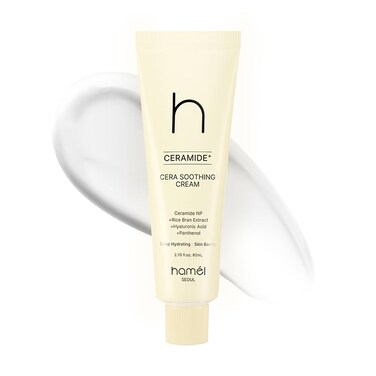 HAMEL Cera Soothing Cream - Vegan Ceramide Face Moisturizer for 48-Hour Hydration - Ideal for Sensitive Skin, Paraben-Free and Fragrance-Free - Skin Barrier Repair Korean Skincare, 2.7oz.