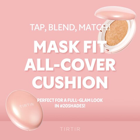 [*Mini Size*] TIRTIR All Cover Pink Cushion   Korean Cushion Foundation, (#23N Sand, 0.15 Fl Oz)