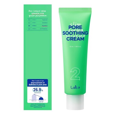 Lab.it Pore Soothing Cream｜ Moisturizer for Oily Skin, Pore Care with Tannin &amp; Niacinamide, Hydrating Gel Cream for Clear Skin, Korean Skincare, Non-Comedogenic, Dermacosmetics (50ml, 1.96 fl. oz.)