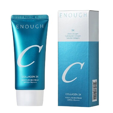 Enough Collagen 3X Moisture BB Cream SPF50, Makeup Tinted Moisturizer for Face, Korean Skin Care Full Coverage Foundation, 1.76oz