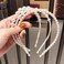 3pcs White Faux Pearl Hairbands Bridal Hair Hoop Wedding Hair Accessories Pearl Headbands for Women Girls