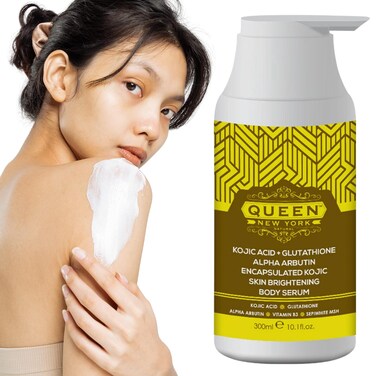 QUEEN NATURAL NEW YORK QUEEN KOJIC PLUS  Triple Booster Skin Brightening Body Lotion-Kojic Acid, Alpha Arbutin, Ginseng Extract, Nicacinamide(B3) (Pack of 1)