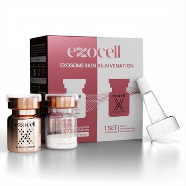 Exosomes for Skin Rejuvenation and Anti-Aging, 10 Billion Particles, 980K PPM, Korean Beauty Formula (X1 Exosomes + X2 HA Solution)