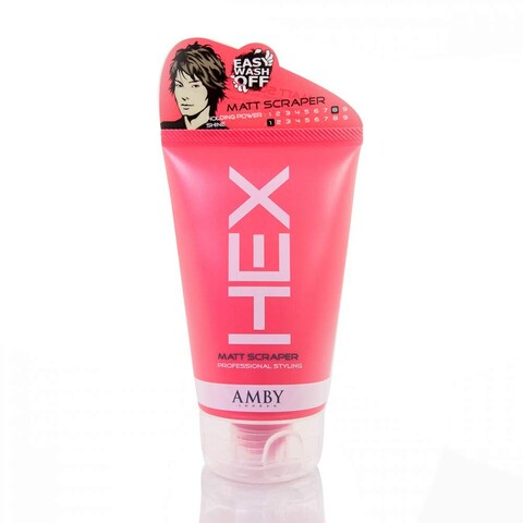 HEX Amby Hair Wax for Men Hair Styling Wax Matt Scraper 3.5oz (100g) with Strong Lasting Hold, Matte Non-Greasy Dry Finish for Modern Hairstyles, Natural Pliable Moldable Texture Paste