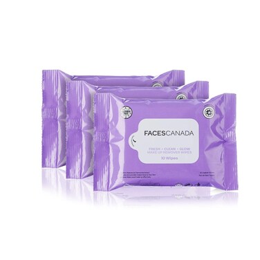 Fresh Clean Glow Makeup Remover Wipes - 10N (Pack of 3) (10 N - Pack of 3)