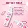 Pink Aloe Vera Hydrating Face Wash   with Hyaluronic Acid &amp; Glycerin   Non-Drying   Gentle Facial Cleanser   3.38 Fl Oz/100ml