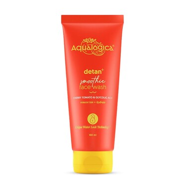 Detan+ Smoothie Face Wash   with Cherry Tomato   Helps Reduce Tanning &amp; Hydrates Skin   Gently Cleanses Dirt &amp; Oil without Dryness   3.38 Fl Oz/100ml