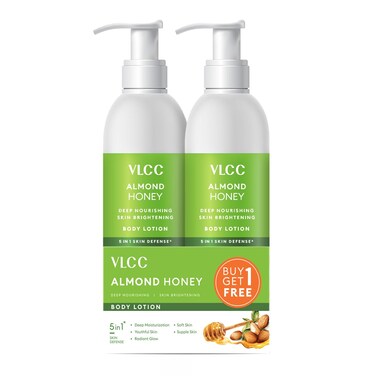 VLCC Almond Honey Body Lotion   with Deep Nourishing &amp; Skin Enhancing Properties   Gives Supple, Moisturized, &amp; Youthful Skin   11.83 Fl Oz/350 ml (Pack of 2)