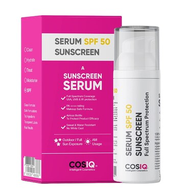 Outdoor Sunscreen Serum SPF 50 PA++++ Broad Spectrum, UVA, UVB and IR Protection, Zero White Cast, Ultra Light Weight, Skin Safe, Dewy Finish (30 ml (Pack of 1), White)